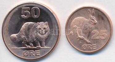 Grönland 2010. 25ö + 50ö "Próba" fantáziaveretek T:1-,2 Greenland 2010. 25 Öre + 50 Öre "Prove" fantasy coins C:AU,XF