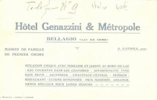 Bellagio, Lago di Como / Lake Como, Hotel Genazzini & Métropole