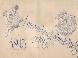 1893 Iparművész-növendékek estélye báli meghívó