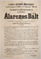 1853 Pesti Jótékony Nőegylet álarxo báli hirdetménye magyar és német nyelven