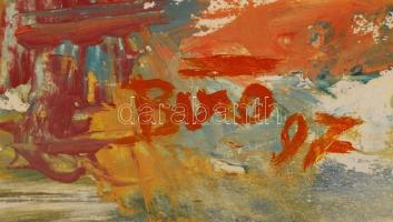 Biró Ferenc (1921-2001): Virágcsendélet. Olaj, farost, jelzett, keretben, 65×45 cm