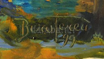 Biró Ferenc (1921-2001): Virágcsendélet. Olaj, farost, jelzett, keretben, 65×45 cm