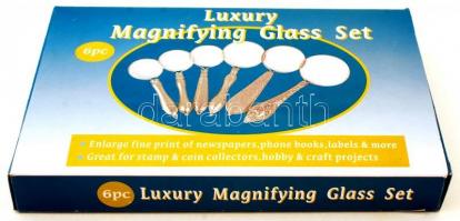 6 db-os nagyító készlet eredeti dobozában