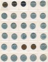 Belgium 322db vegyes fémpénz berakólapokon T:vegyes
Belgium 322pcs of mixed coins on sheets C:mixed