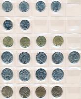 Belgium 322db vegyes fémpénz berakólapokon T:vegyes
Belgium 322pcs of mixed coins on sheets C:mixed