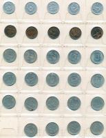 Belgium 322db vegyes fémpénz berakólapokon T:vegyes
Belgium 322pcs of mixed coins on sheets C:mixed