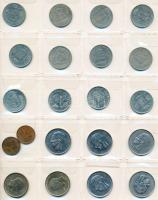 Belgium 322db vegyes fémpénz berakólapokon T:vegyes
Belgium 322pcs of mixed coins on sheets C:mixed