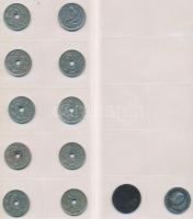 Belgium 322db vegyes fémpénz berakólapokon T:vegyes
Belgium 322pcs of mixed coins on sheets C:mixed