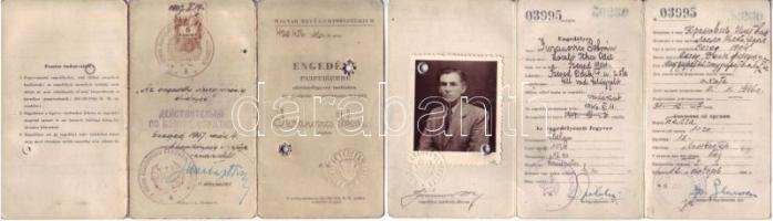 1946 B.M fényképes fegyvertartási engedély