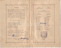 1920 A Bácsalmási Ifjak Egyesületének meghívója