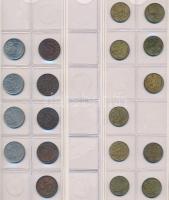 Csehszlovákia 70db vegyes fémpénz berakólapokon T:vegyes
Czechoslovakia 70pcs of mixed coins on shee...