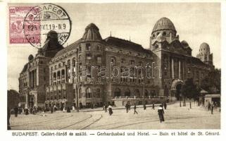 Budapest - 6 db régi városlépes lap: Gellért fürdő, Széchenyi fürdő, Halászbástya, színház, vegyes m...