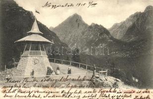 Tátra, Tarpatak-völgy, Szilágyi Dezső emlék, kiadja Maurer Adolf / valley, monument (EK)