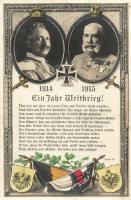 1914-1915 Ein Jahr Weltkrieg / Wilhelm II, Franz Joseph, Viribus Unitis propaganda