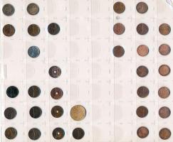 Vegyes: Albánia / Dánia / Hollandia / Portugália / Zöld-foki-szigetek 69db vegyes fémpénz berakólapo...