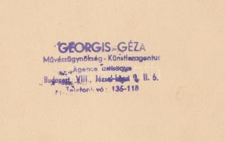 cca 1930-1940 Táncosok, Sobol Paris, Georgis Géza Művészügynökség, pecséttel jelzett, 17x23 cm