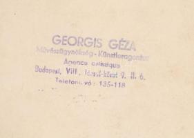 cca 1930-1940 Bachlanoff's, Georgis Géza Művészügynökség, pecséttel jelzett, 17x22 cm