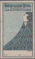 Guttmann Emil Budapest saját készítményű textiláruk számolócédulája (Sassy)
