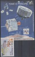 World Telecommunication Day stamp + block, Távközlési világnap bélyeg + blokk