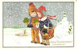 Christmas, children at the snow (EK)