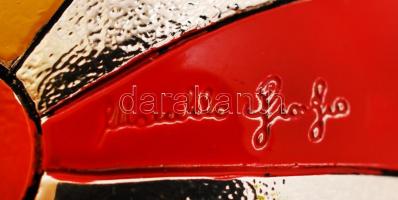 Marcello Giorgio bohóc, laminált ezüst (Ag.), jelzett, kézzel festett, m:17 cm/ Marcello Giorgio Clo...