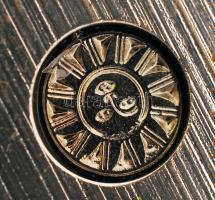 Marcello Giorgio bohóc, laminált ezüst (Ag.), jelzett, kézzel festett, m:17 cm/ Marcello Giorgio Clo...