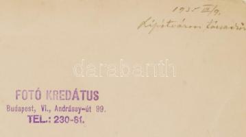 1935 Bp., A Lipótvárosi Tánckör, Fotó Kredátus, pecséttel  jelzett, feliratozva, 17x11 cm