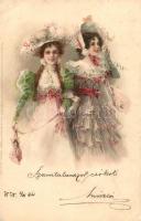 Ladies litho, Meissner & Buch Serie 1068. (EK)