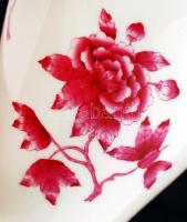 Herendi Viktória mintás füles váza, kézzel festett, jelzett, hibátlan, m: 32,5 cm