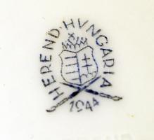 Herendi Viktória mintás füles váza, kézzel festett, jelzett, hibátlan, m: 32,5 cm