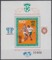 Labdarúgó VB blokk sorszámmal Football World Cup block with serial number