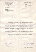 Grétsy László nyelvész aláírása hivatalos levélen