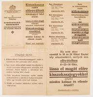 1933 A Budapesti Székesfővárosi Közlekedési Részvénytársaság járattérképe és tájékoztatója, 37x40 cm