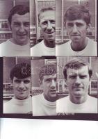 1969 16 db fotó a Leeds United footballclub játékosairól + mecss-közvetítéshez jegyzet