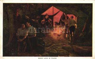 When love is young, Romantic fire camp