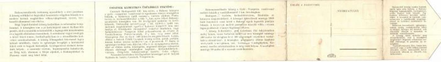 Bakonybél, Bakonyszentlászló, Csesznek, Bakonyszentkirály, Zirc, leporelló képeslap (fl)