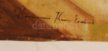 Komáromi jelzéssel: Virágcsendélet gyümölcsökkel. Olaj, vászon, 60×80 cm