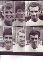 1969 16 db fotó a Leeds United footballclub játékosairól + mecss-közvetítéshez jegyzet
