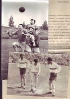 2 db football foto  + ujságcikk piszkozat