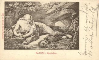 Magdolna, erotic art postcard; Divald Károly s: Batoni