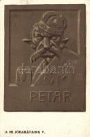 Petár / Peter of Serbia; A Mi Jóbarátaink V. A Borsszem Jankó levelezőlapjai, nyomtatta és kiadja Kner Izidor, Gyoma