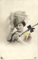 Lady with newspaper, Hölgy újsággal