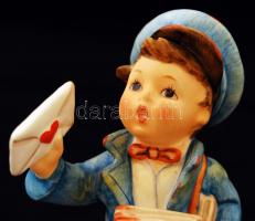 Goebel német kerámia postás kisfiú, hibátlan, jelzett, m: 13 cm