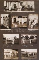 cca 1955-1960 Fedeztetés Mezőhegyesen, 19 db fotó kartonra ragasztva, feliratozva, 9x6 cm