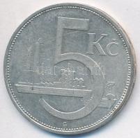 Csehszlovákia 1930. 5K Ag T:3 Czechoslovakia 1930. 5 Korun Ag C:F Krause KM#11