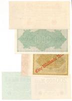 Németország / Weimari Köztársaság 1922-1923. 1000M-200.000M (5xklf) T:vegyes
Germany / Weimar Republ...