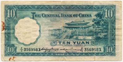 Kínai 1936. 10Y T:III
China 1936. 10 Yüan C:F
