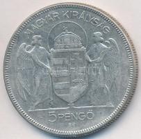 1930. 5P Ag "Horthy jobbra" T:3 Adamo P8