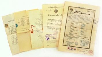 1887-1945 Posewitz Tódor (1851-1917) geológus, orvos és feleségének fotója, okmányai