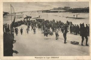 Ohrdruf, Wintersport im Lager / POWs enjoying winter sports in the camp